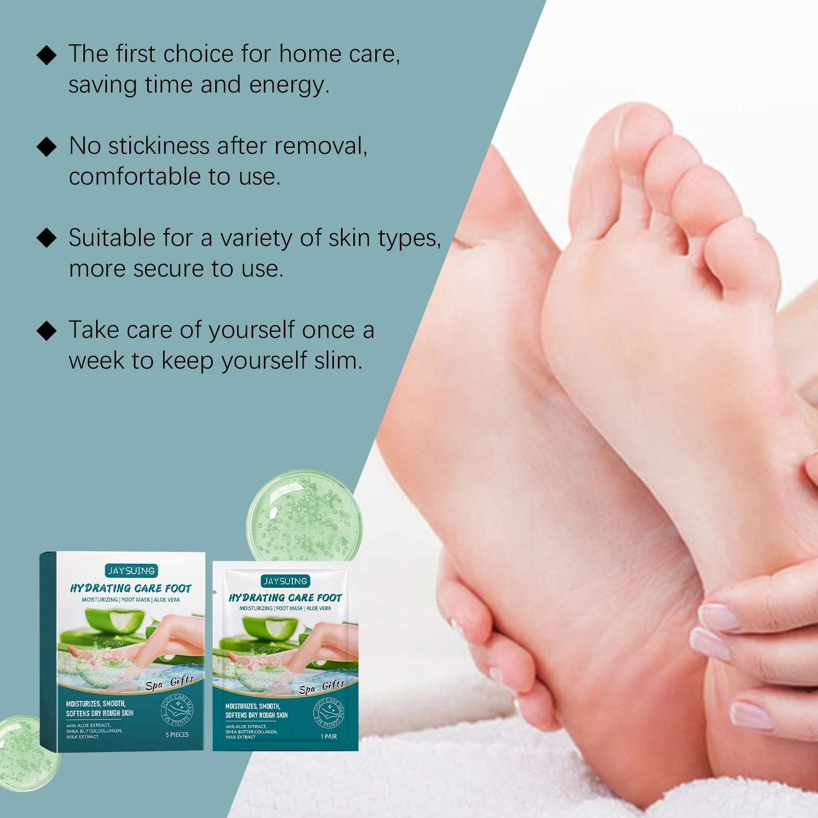Aloe Vera Exfoliating Foot Mask – Dead Skin & Callus Remover Exfoliating Foot Mask Oasis Select