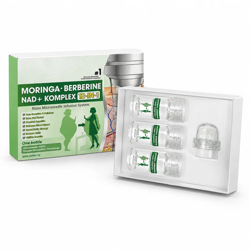 12-in-1 Nano Microneedle Infusion Kit Natural Gentle Moisturizing Firming Skin Nano Microdarts roller for Women Men Serum ≤0.2mm Oasis Select