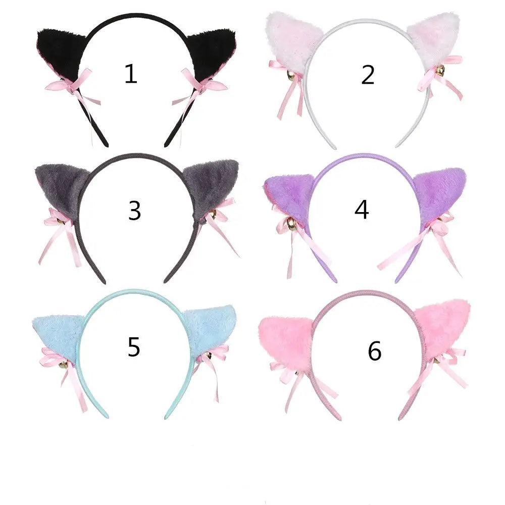 Lovely Club Bar Anime Cosplay Small bell Cat Ear Head Band Hair Accessories Cartoon Hair Band Oasis Select
