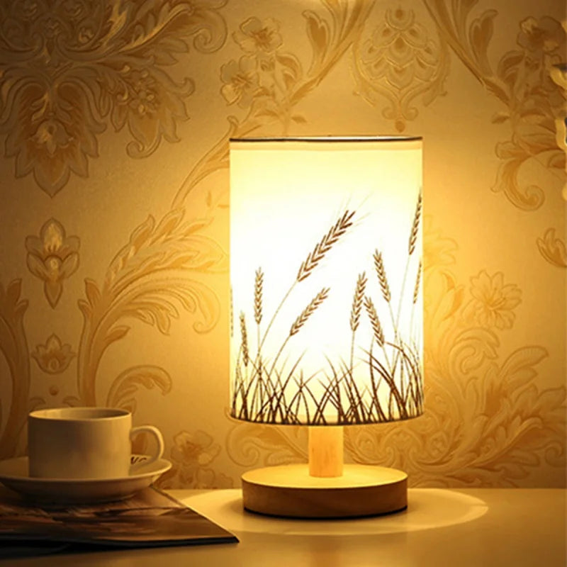 Linen Table Lamp USB Powered Modern Nordic Table Lamp Night Light Bedside Lamp For Bedroom Living Room Decoration Oasis Select