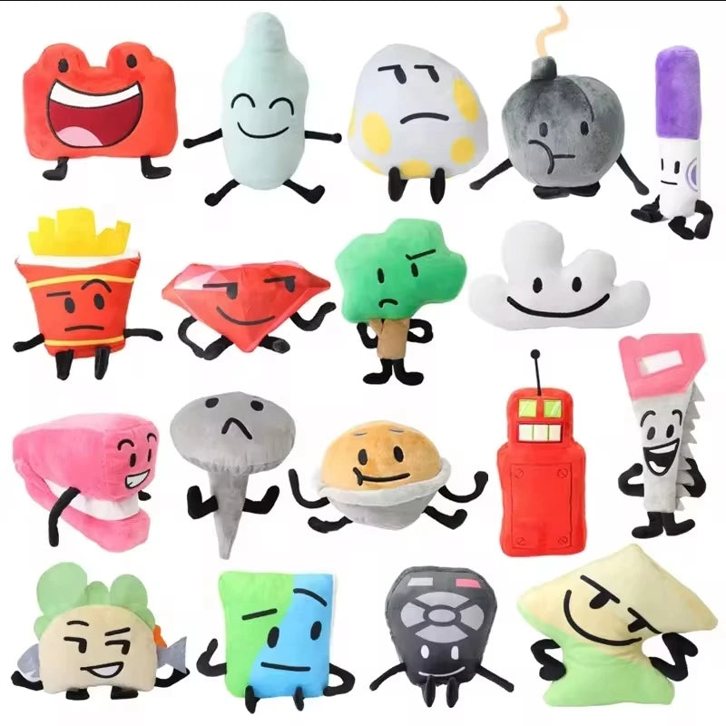 New Battle for Dream Island Plush Toy Stuffed Animal Soft Doll Plushie Figure Plant Number Letter Fries Kids Birthday Gifts Oasis Select