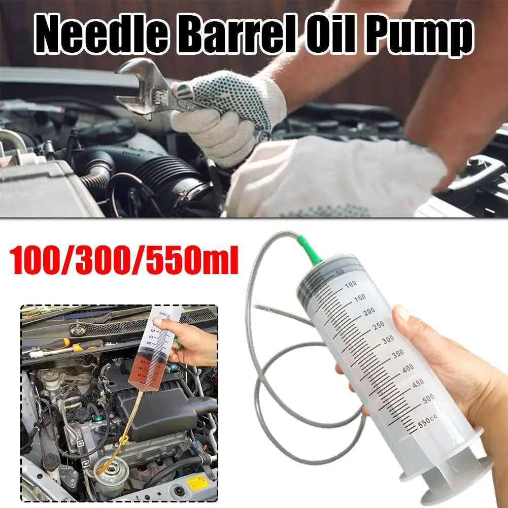 100/300/550ml Syringe Large Syringes Reusable Needle Barrel Oil Pump with Scale Oil Suction Vacuum Syringe Pistol Pump Extractor Oasis Select