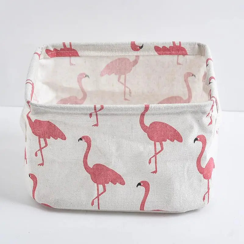 Cotton Linen Waterproof Desktop Storage Box & Organizer