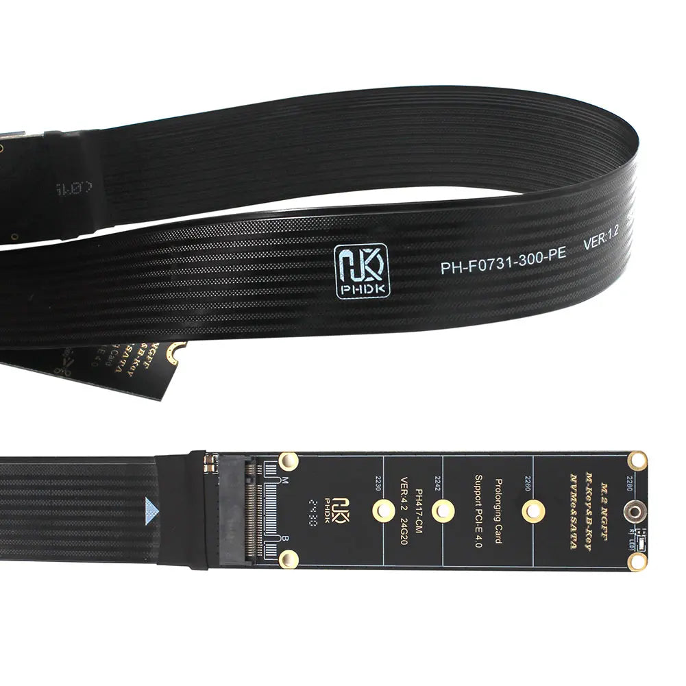 M.2 NVMe PCIe 4.0 x4 SSD Extension Cable M-Key NGFF Extender SSD Extension Cable Oasis Select