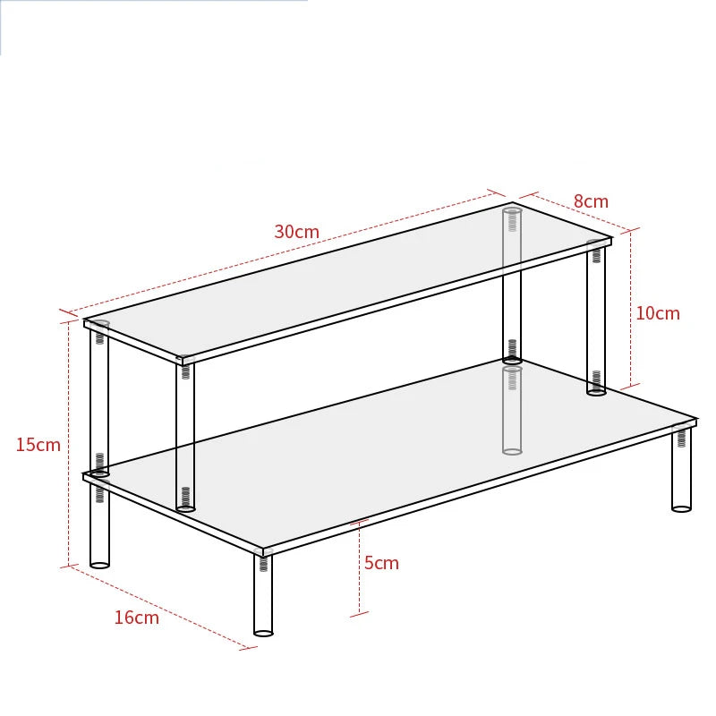 4-Tier Acrylic Display Shelf for Figures, Jewelry & Collectibles