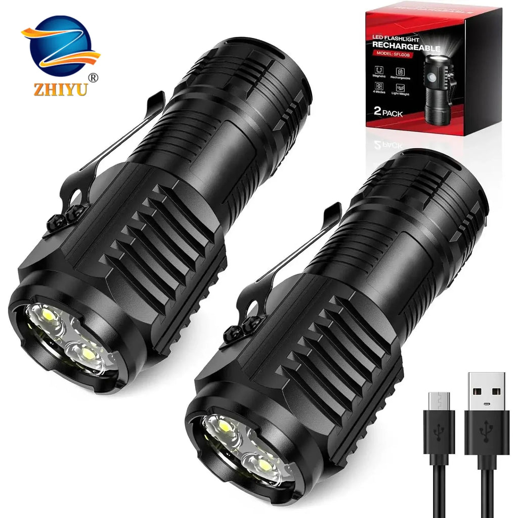ZHIYU Mini LED Flashlight – Waterproof Pocket Torch & Pen Clip