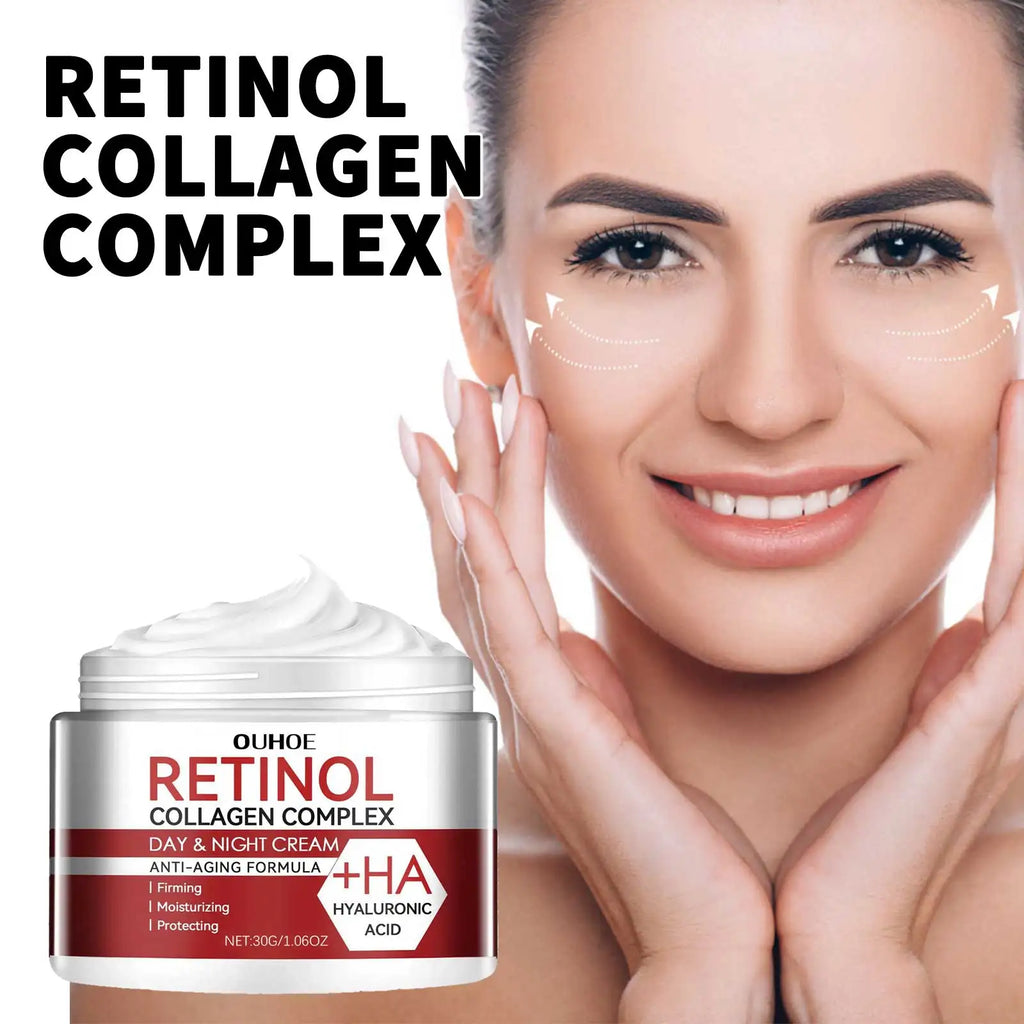 OUHOE Retinol Moisturizing Cream Anti-Wrinkle Fade Fine Lines Dark Circles Pore Tightening Moisturizing Anti-Aging Cream Oasis Select