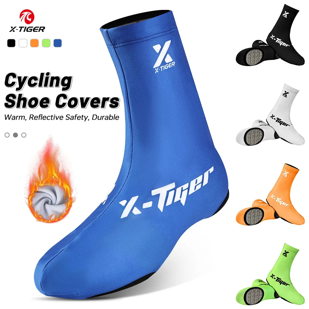 X-TIGER Winter Cycling Shoe Covers Warmth Windproof Bicycle Riding Boot Covers Multi-color for Men And Women Oasis Select