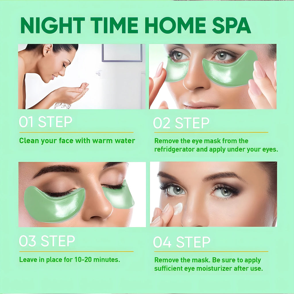 60pcs seaweed hyaluronic acid eye mask to remove dark circles collagen eye patch facial care products Oasis Select