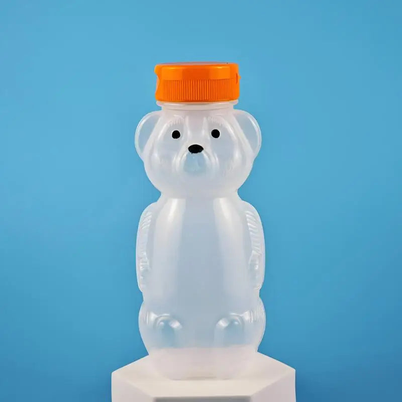 Cartoon Honey Bear Straw Cup with Flexible Straws Leak-Proof Squeezable Cup Cute Squeezable Leak Resistant Cup For Babies Oasis Select Orange Without straw