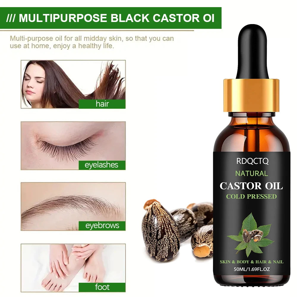Organic Castor Oil Cold Pressed - Natural Moisturizer for DIY Skin Care & Hair Treatment Natural Carrier Oil Oasis Select