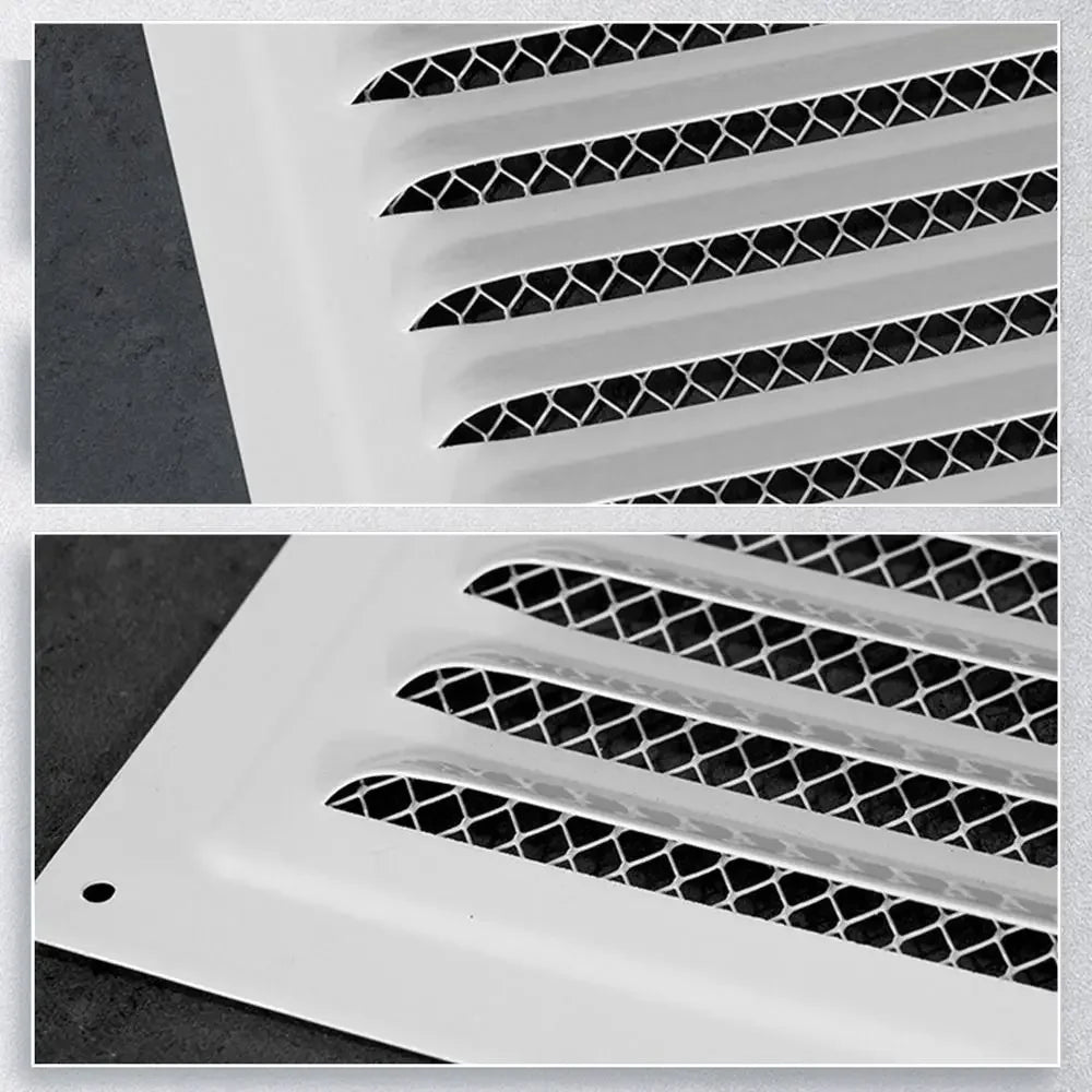 Stainless Steel Metal Vent Cover Built-in Insect Screen White Black Louver Air Vents Grille Square Grille Cover Oasis Select