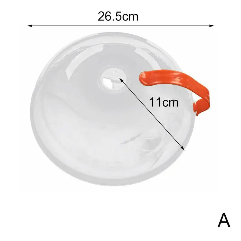 Microwave Food Cover Heat-resistant Food Splatter Guard Microwave Oven Pan Lid Plate Stove Cover Transparent Anti-Splash Cover Oasis Select Orange