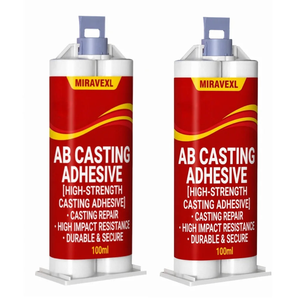 Heavy Duty High Temp Metal Repair Paste Strong Liquid Welding Filler AB Casting Adhesive Kit With Scraper Gloves & 2 Nozzles Oasis Select 200ML