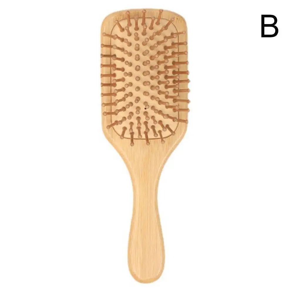 Bamboo Hair Brush,Natural Wooden Bamboo Comb Paddle Detangling Hair Brush Wide-tooth And Tail Comb For Thick/Thin/Curly/Dry Hair Oasis Select B
