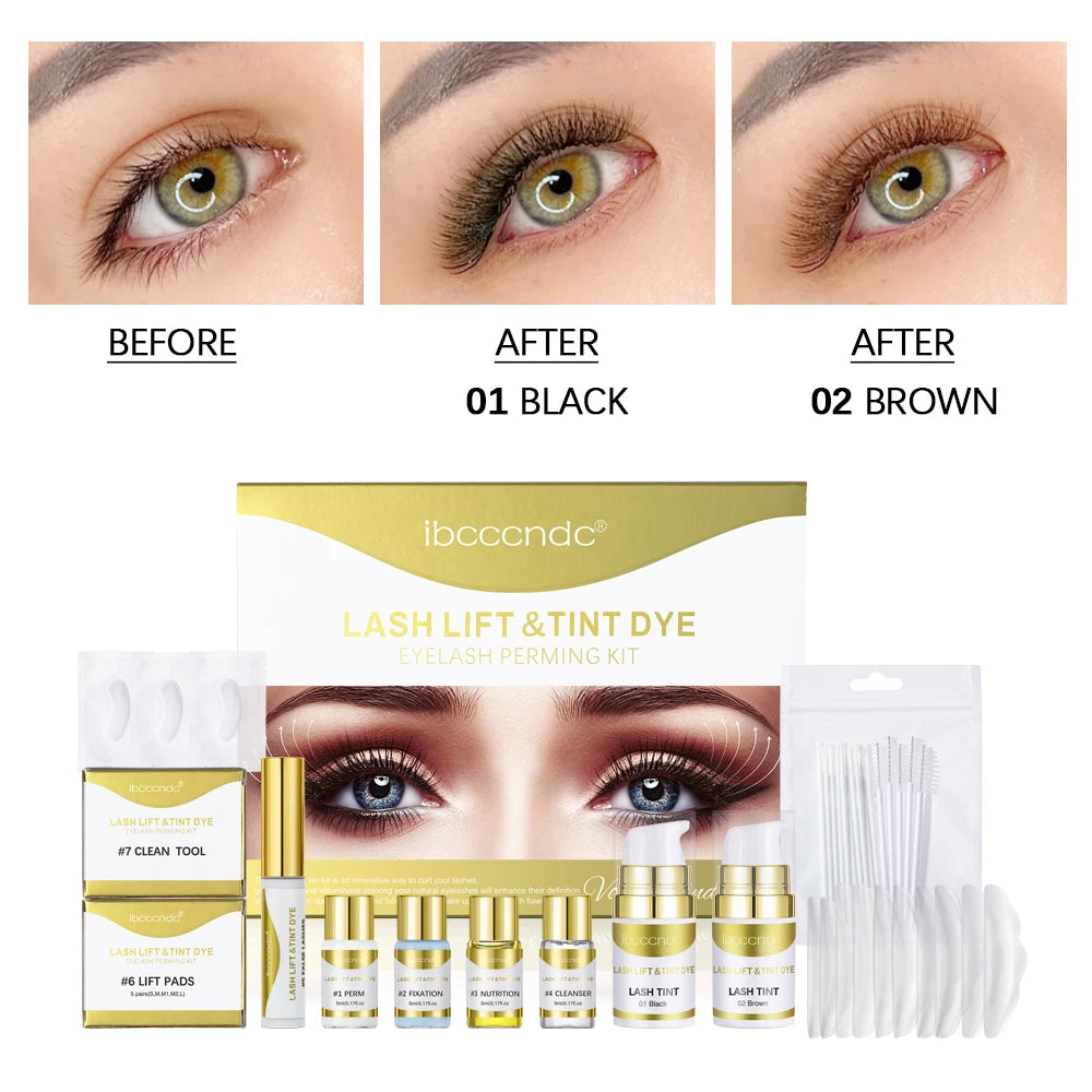 Semi-permanent Brow or Lash Lift And Tint Kit Professional Brow Lamination Eyelash Lifting Perming Lashes Home Use Dye Brow Tool Oasis Select eyelash