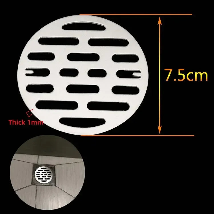 Universal Stainless Steel Round Floor Drains Cover Plate Sink Strainer Anti-clogging Shower Drains Hair Catcher Bathroom Fixture Oasis Select 7.5cm