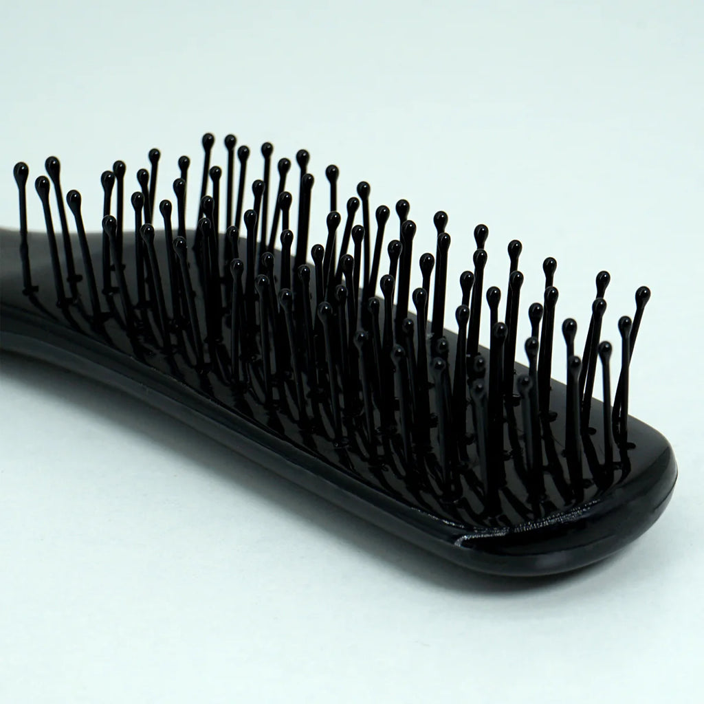 Compact Black Paddle Hair Brush – Ergonomic Soft Bristle Brush Paddle Hair Brush Oasis Select