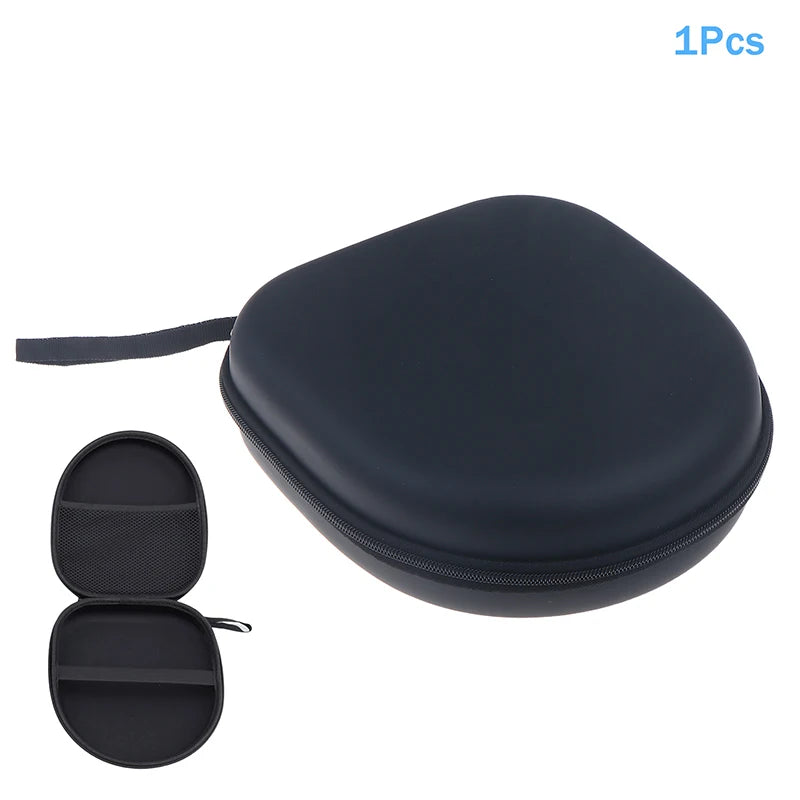 High-capacity Headset Headphone Case Earphones Shockproof Storage Box Hard Shell EVA Headphone Zipper Protective Bag Universal Oasis Select Dark gray
