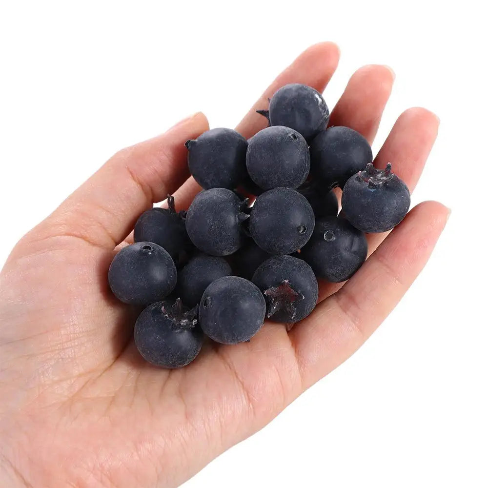 Artificial Blueberry Décor Props – 20pc Fake Foam Berries Artificial Fruit Decor Oasis Select