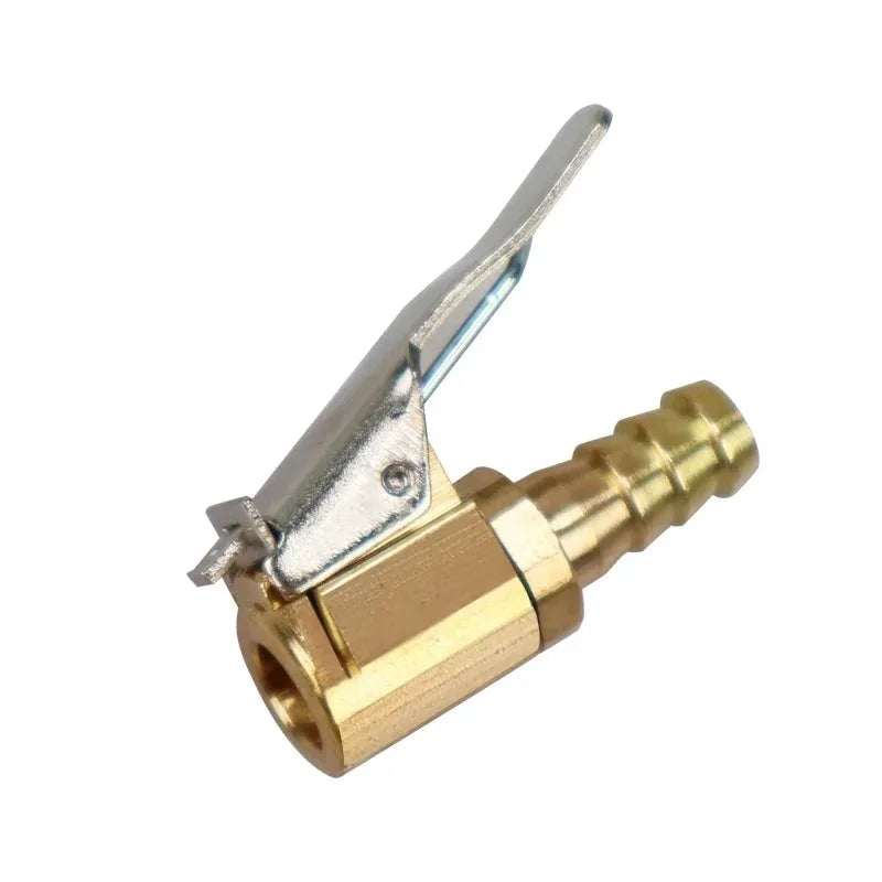 Car Tire Air Chuck Inflator Pump Valve Connector Clip-on Adapter Brass 8mm Tyre Wheel Oasis Select