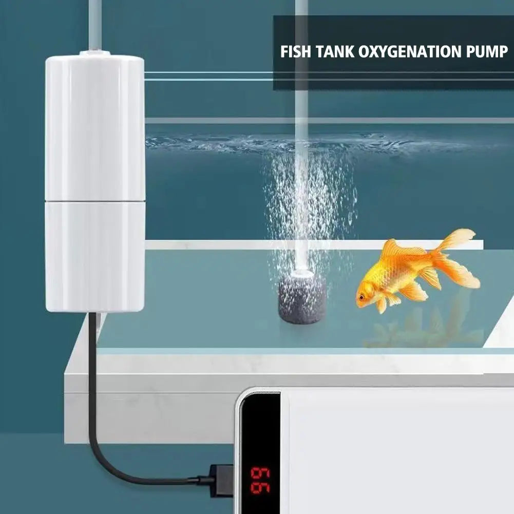 Silent Oxygenator Small Oxygen Pump Portable Mini USB Charging Fish Tank Oxygen Pump Fish Farming Aquarium Supplies Oasis Select