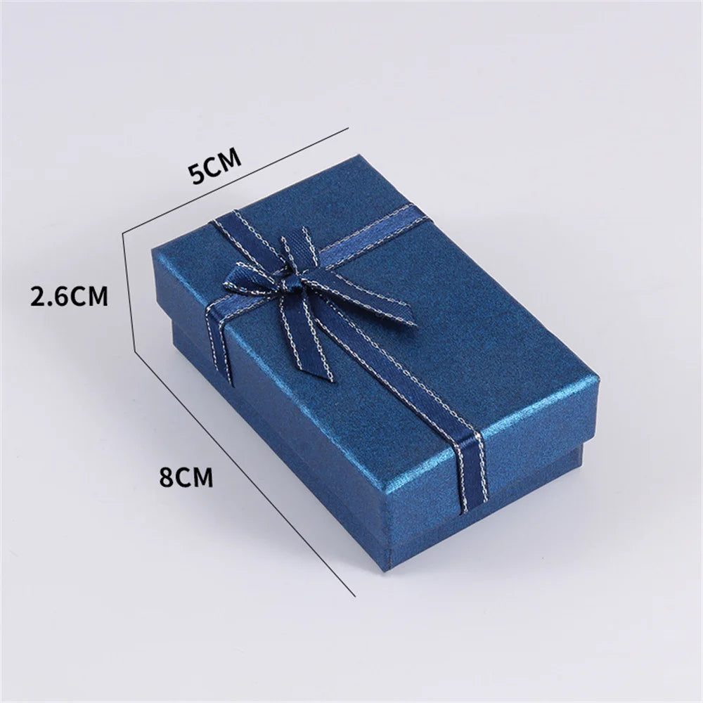 Jewelry Box For Engagement Ring Earrings Necklace Bracelet Bowknot Box Earrings Bracelets Boxes Shape Gift Packing Party Supply Oasis Select Dark blue Other
