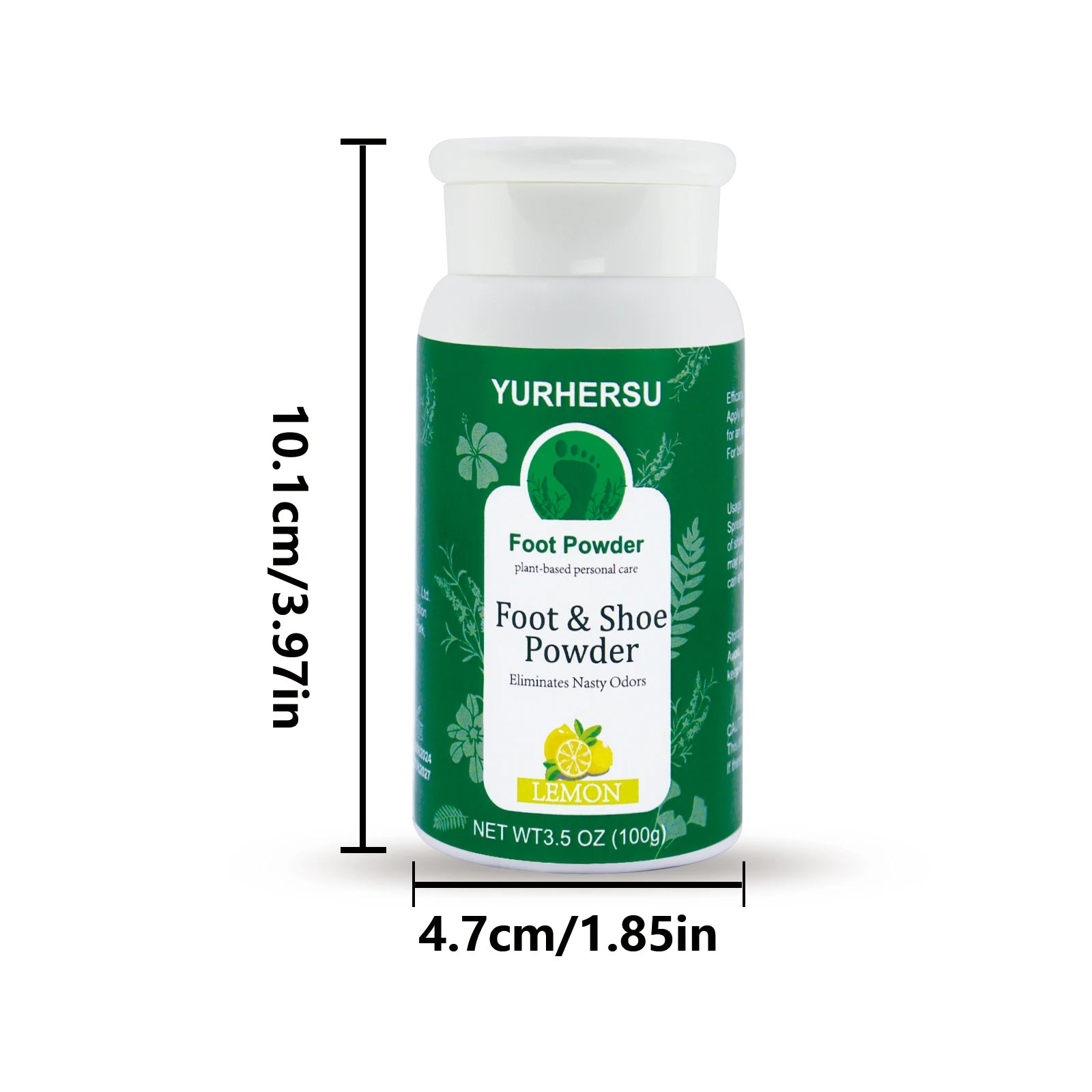 YURHERSU Lemon Foot Deodorant Powder – Fresh & Dry All Day Foot Deodorant Powder Oasis Select
