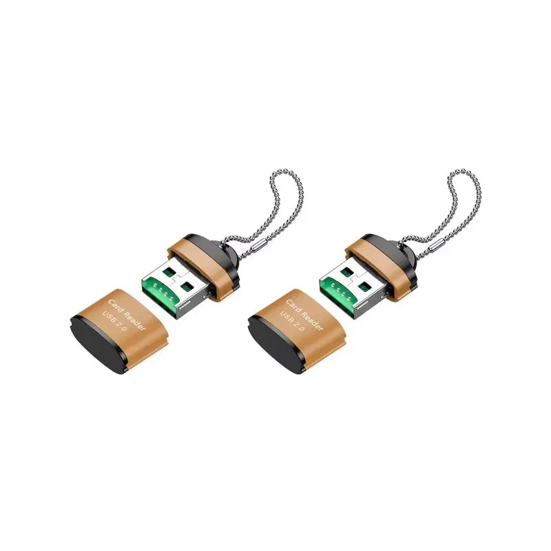 1/2/3pcs Mini High Speed USB 2.0 Card Reader SD Memory Card Adapter For PC Computer Laptop Notebook Car Micro SD Card Reader Oasis Select 2pcs Gold