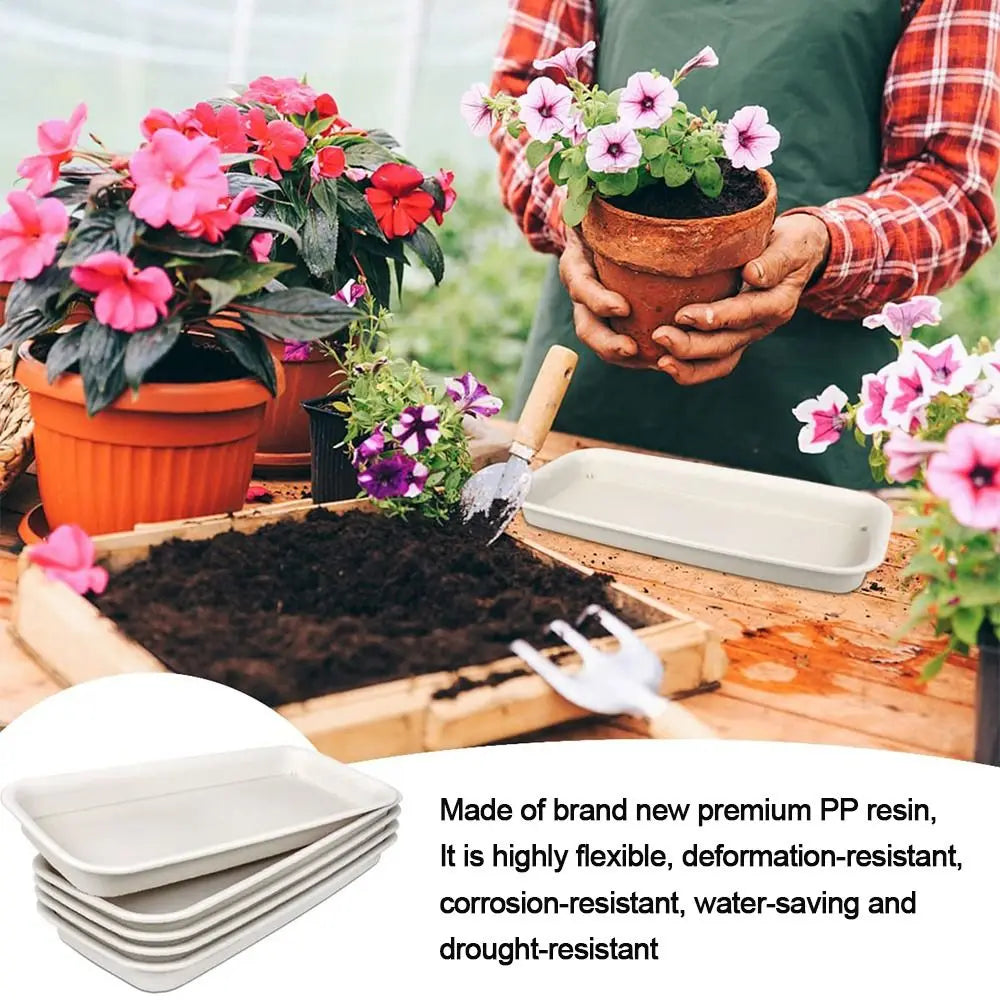 1Pcs Plastic Rectangle Tray Plant Saucer Drip Trays Saucers Indoor Outdoor Flower Pot Oasis Select