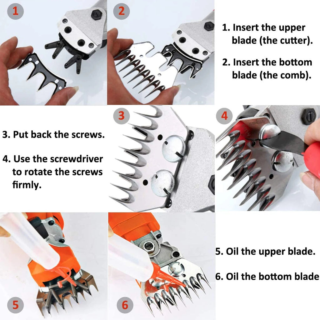 Sheep Shears Blade Curved 13 Teeth Wool Clipper Comb Cutter Trimmer Accessory Set Kit Sheep Trimmer Blade Oasis Select