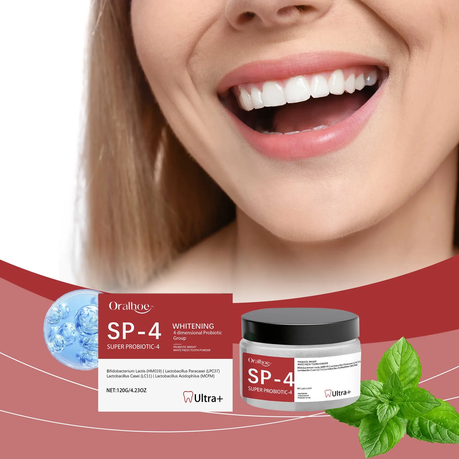 Tooth Whitening Powder - Natural Whitening and Deep Cleaning for Men and Women, Fresh Breath Daily Toothpaste Oasis Select