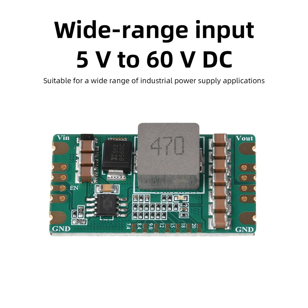 B560C 5A Step down Power Module Mini DC-DC Buck Converter Volt Regulator 5V-60V to 7.4V 8.4V 5/9/12/15/18/20V Adjustable Output Oasis Select