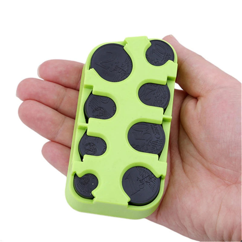 Mini Euro Coin Dispenser Car Storage Coin Wallet Savings Box for Euro Coin Bank Coin Holder Case Plastic Storage Boxes Oasis Select