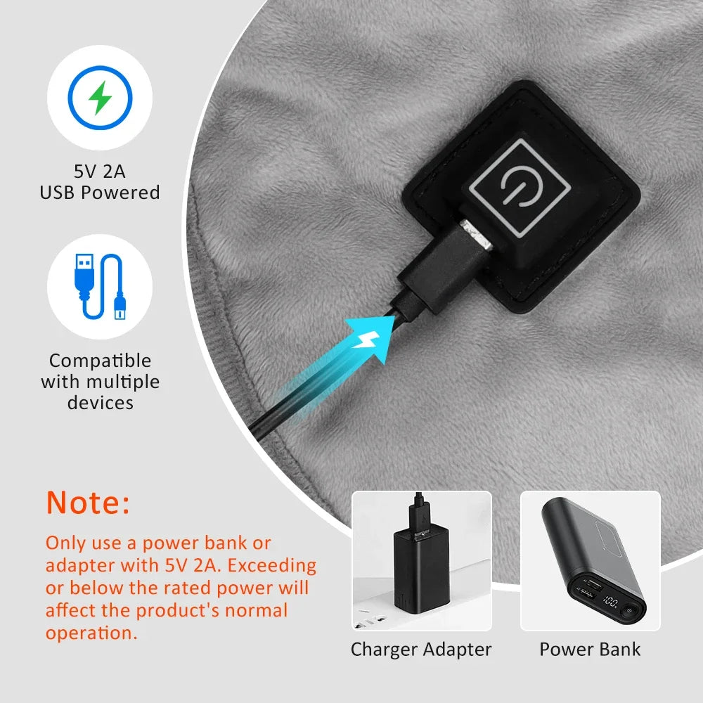 USB Heated Shoulder & Neck Wrap | 3 Heat Settings – Hailicare