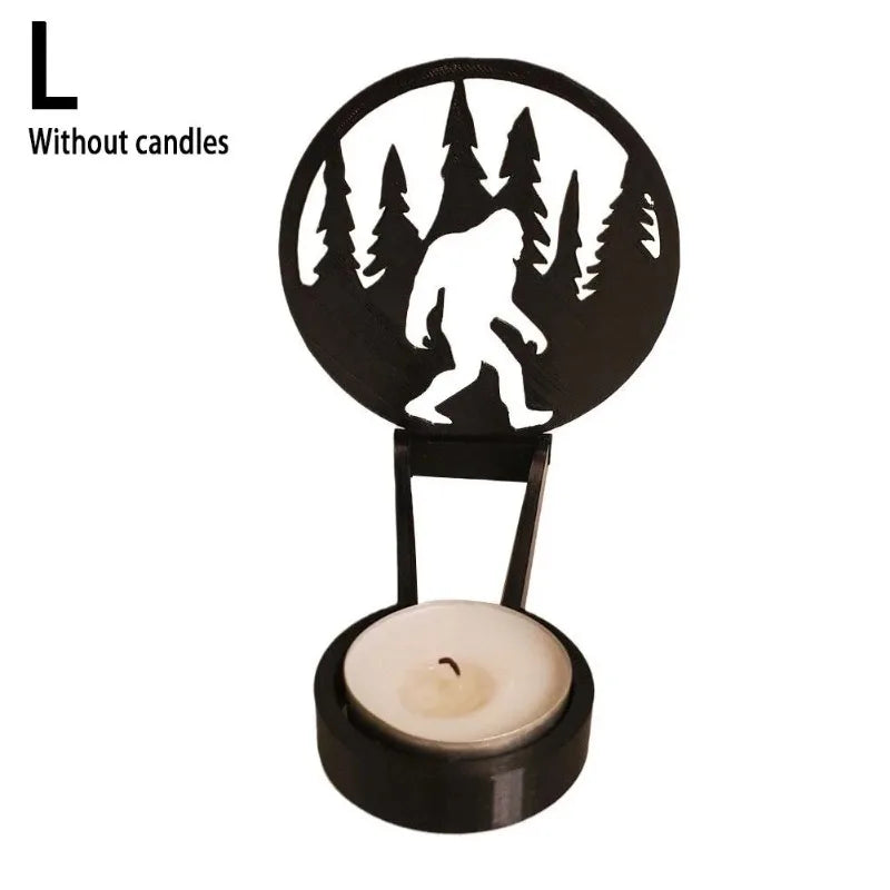 Halloween Decoration Home Halloween Projector Shadow Movie Props Halloween Ornaments Horror Candle Holder Candlestick Ornaments Oasis Select L