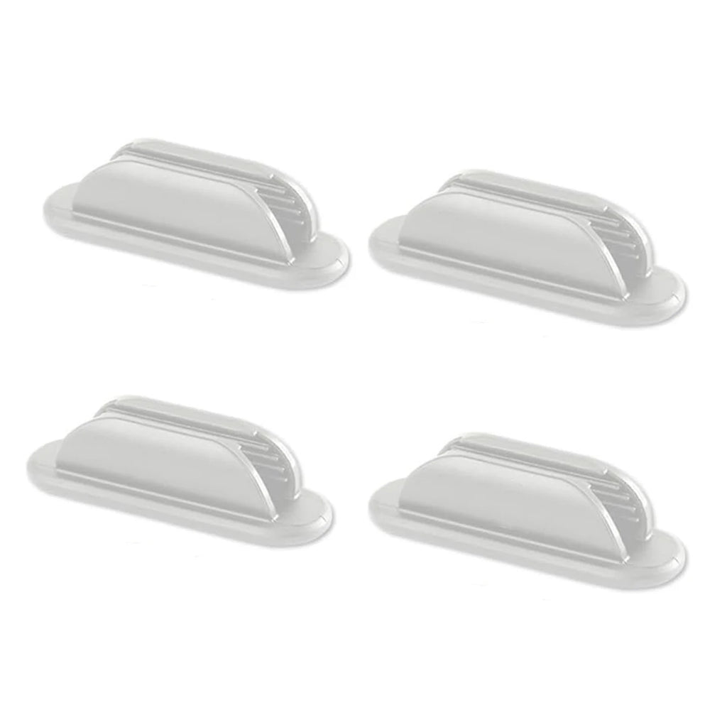 2/4 PCS Adhesive Silicone Pen Holder Desk & Wall No-Drill Flexible Pencil Fixator Space-Saving Organizer, Home Office Classroom Oasis Select White 4pcs