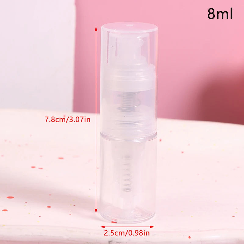8/10/14/18/25ml Plastic Dry Powder Spray Bottle Refillable Atomizer Baby Powder Dispenser Detachable Makeup Cosmetics Sprayer Oasis Select 8ml Transparent