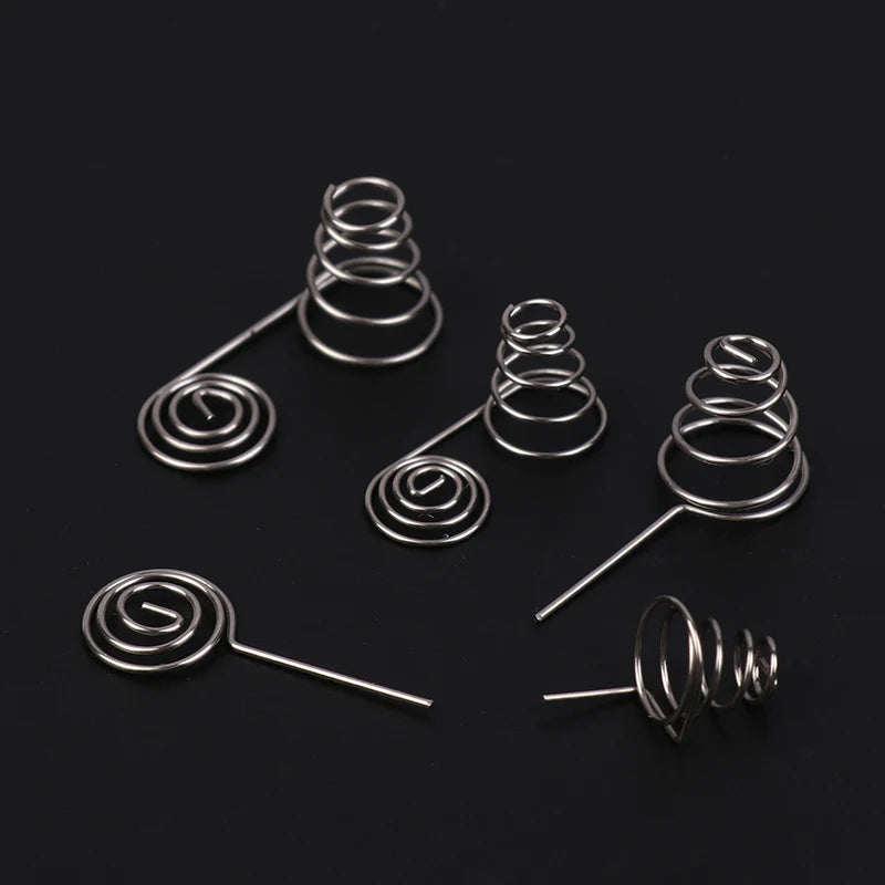 5PCS AAA Battery NIckel Wire Spring AA Battery Negative And Positive Coils Spring Contact Plate DIY Accessories Oasis Select