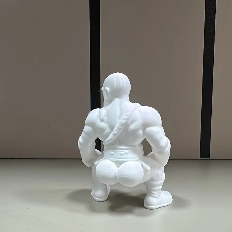 Funny Muscular Monk Figurine Creativity Decor Playful Zen Warrior Statue Home bookshelf Desktop Ornaments Decoration Prank Gifts Oasis Select