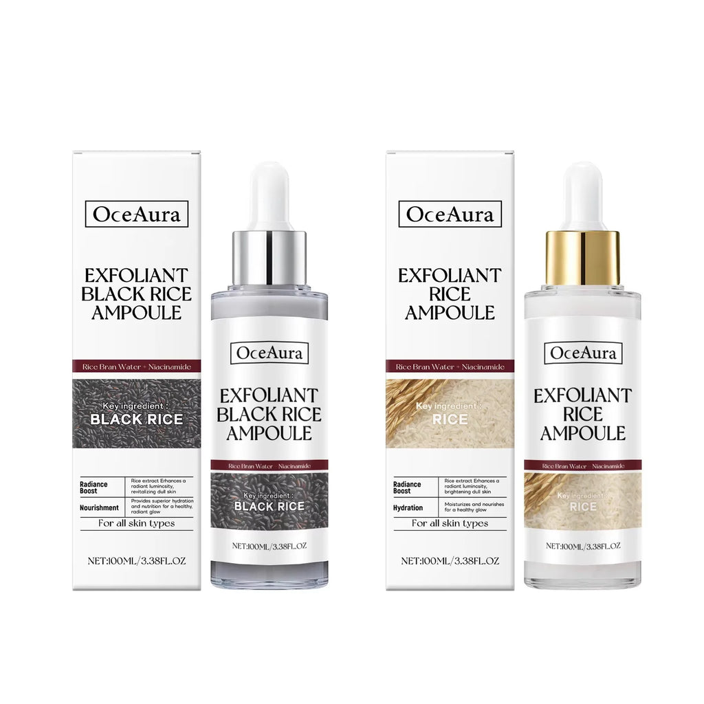Black & White Rice Exfoliating Brightening Serum – Hyaluronic Acid Brightening Face Serum Oasis Select 1set
