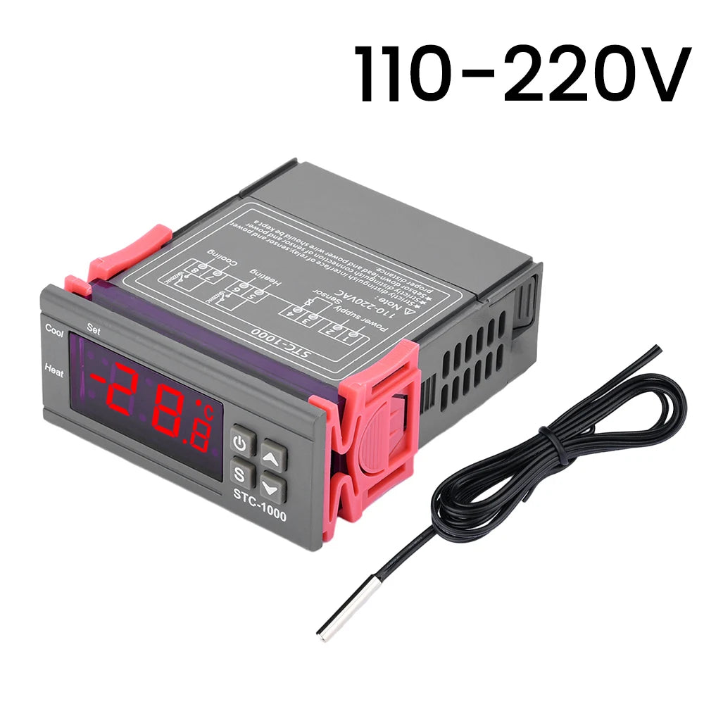 STC-1000 LED Digital Temperature Controller Temperature Regulator Thermostat Incubator 12V 24V 110V 220V Oasis Select 110-220V