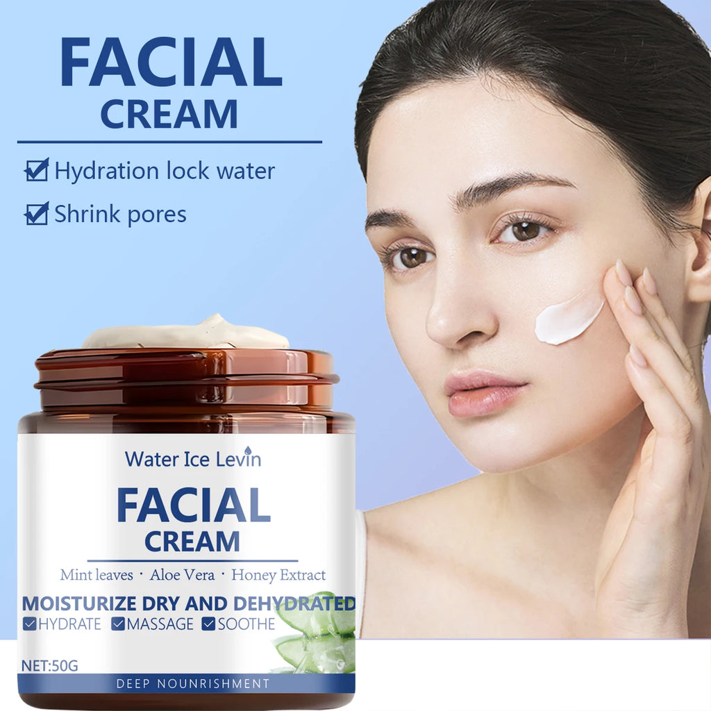 Water Ice Levin Hydra-Lock Facial Cream | Aloe, Honey & Collagen Facial Moisturizer Cream Oasis Select