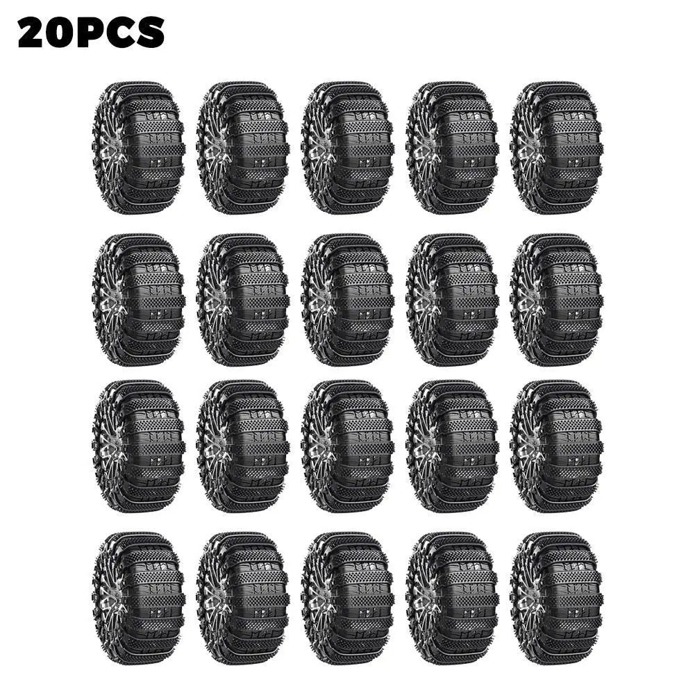 20/10pcs Snow Chain Urethane Set Wheel Ties Belts Widen Thicken Car Tire Crawler Anti-skid Wheel Tyre Ties Winter Emergency Tool Oasis Select black 20pcs