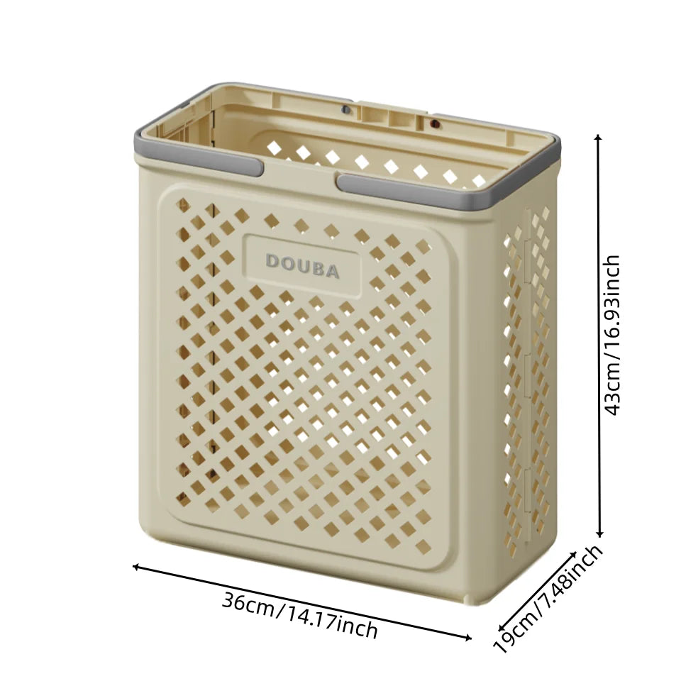 Multipurpose Yoga Mat Storage Basket/Collapsible Plastic Laundry Baskets with Wheels,Yoga Mat Storage Basket Bin and Laundry Bin Oasis Select Cream without S