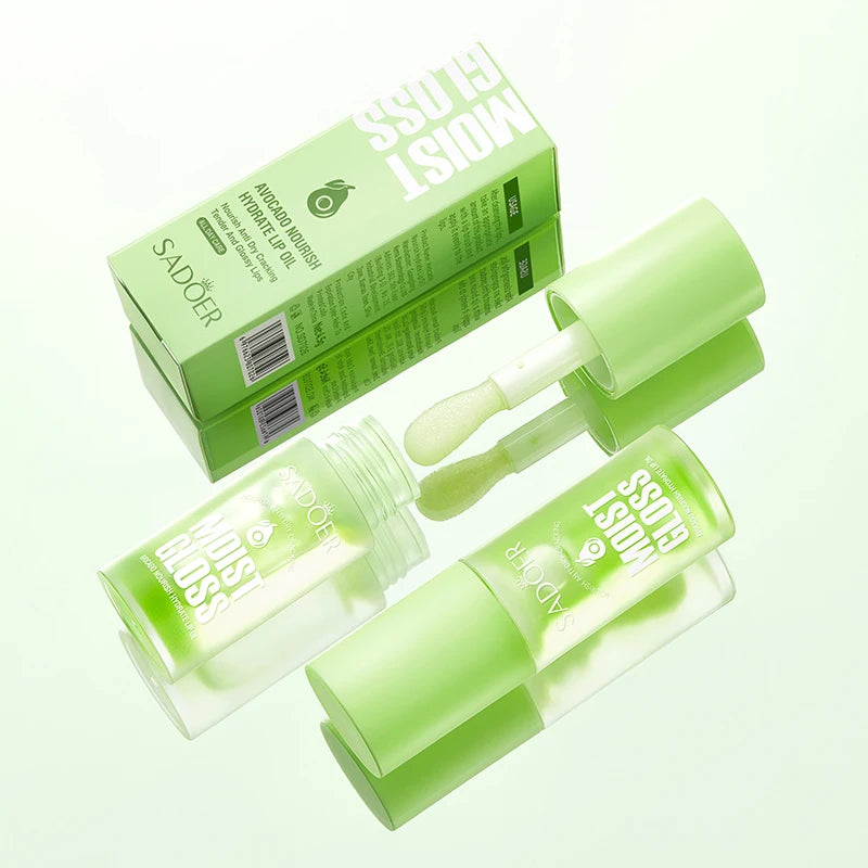 SADOER Fruit Crystal Jelly Lip Oil – Plumping Lip Serum Gloss Lip Oil Gloss Oasis Select Avocado