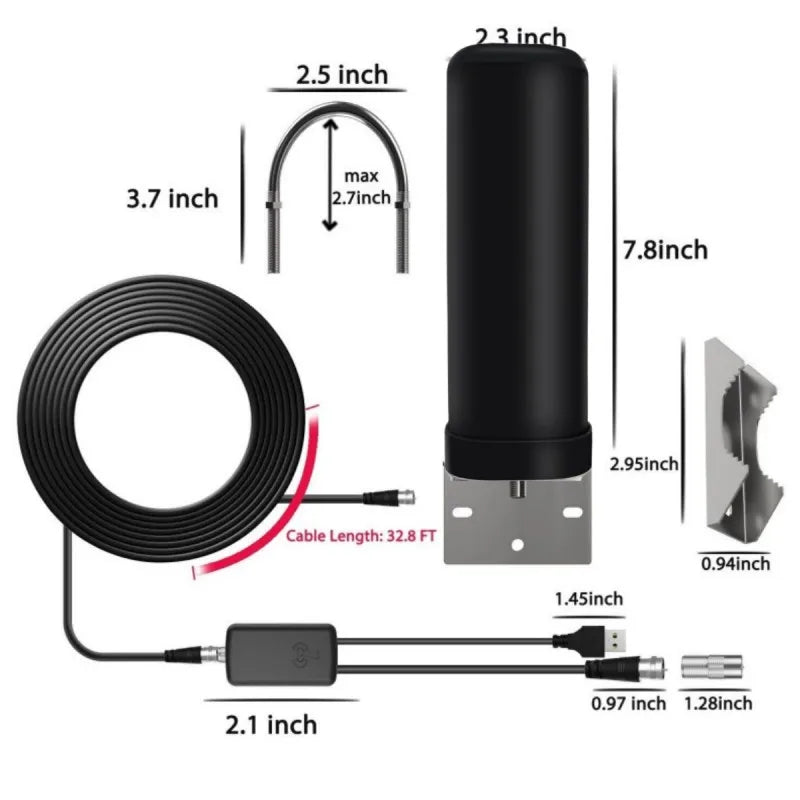 Outdoor Digital TV Antenna 4K HD Digital Antenna DTMB Terrestrial Wave Antenna HDTV Cannon Antenna Oasis Select