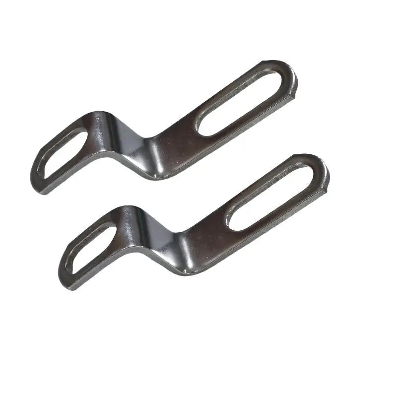 Motorcycle Fixed Brackets and Exhaust Clamps; 1 to 3-Piece Stainless Steel, Z or L Shaped Oasis Select B 2PCS