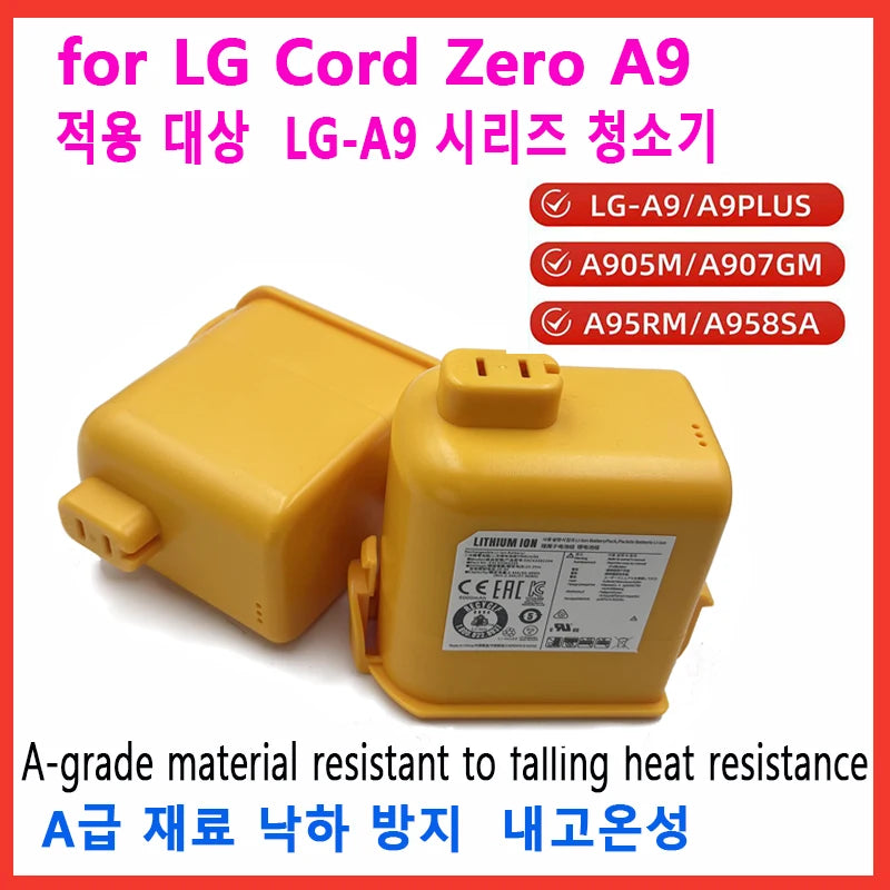 New 6000mAh Battery EAC63382208 EAC63758601 for LG Cord Zero A9 Plus A9 Max A9K Pro A9M A9MASTER2X A9MULTI A9MULTI2X A9PETNBED Oasis Select
