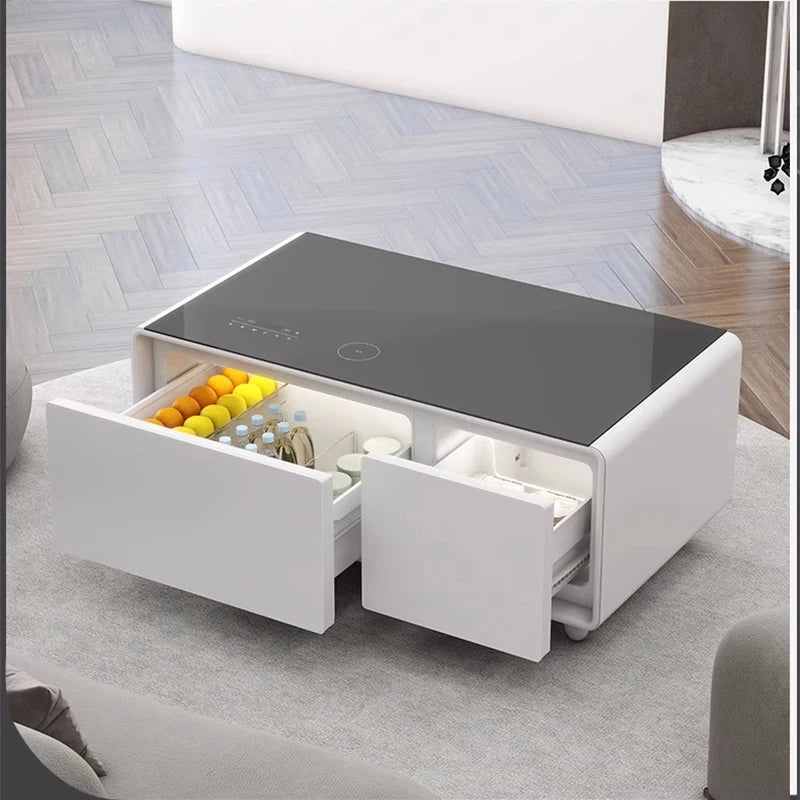 TB-90 Smart Coffee Table with Built-In Fridge & Wireless Charging